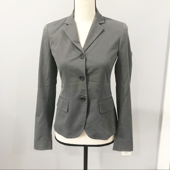 Theory Jackets & Blazers - Theory gray striped blazer 3 button